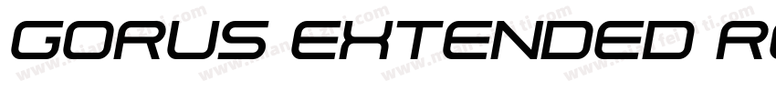 Gorus Extended Regular Oblique字体转换